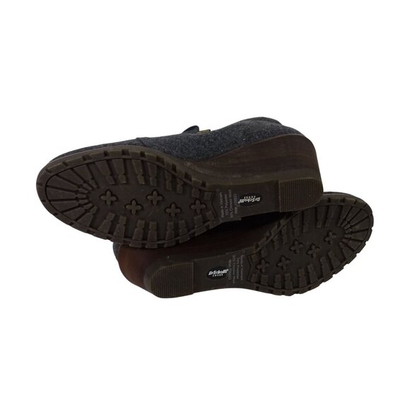 Dr Scholls Gray Wedge Ankle Boots Booties Women Size 10 M Polyester Wool Blend - Picture 7 of 10